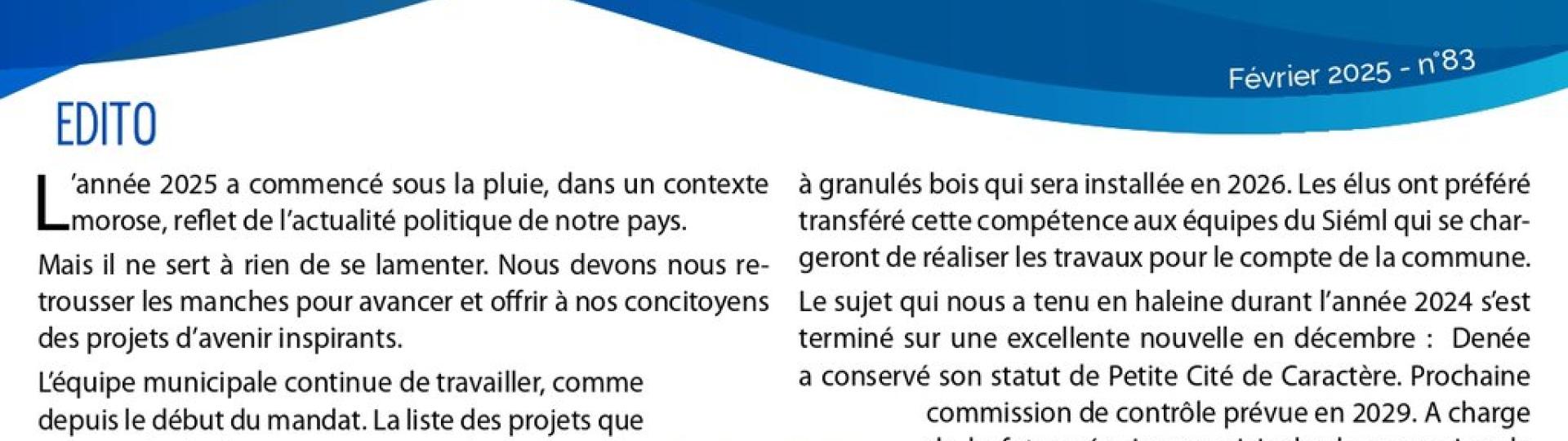 Denée infos de février