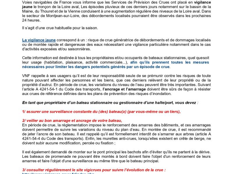 VIGILANCE CRUES !