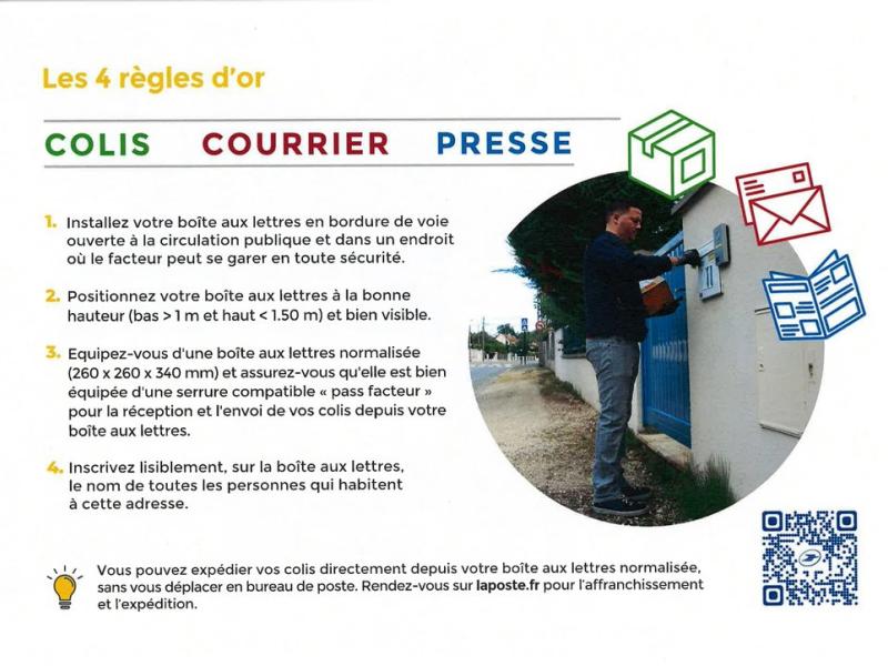 Accessibilité des boîtes aux lettres des habitants de Denée