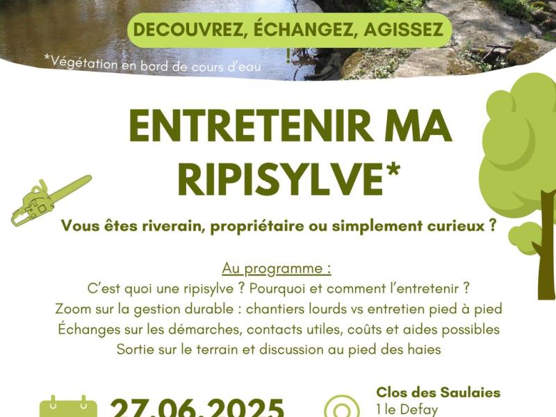 Réunion organisée par Horizon Bocage: sensibilisation à l'entretien responsable de la végétation en bord de cours d'eau