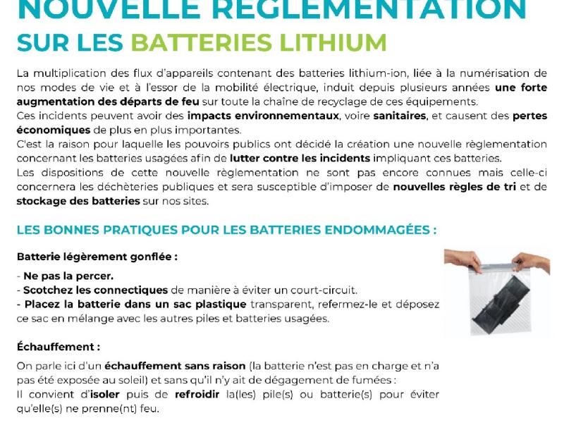 🔋Nouvelle réglementation pour les batteries lithium