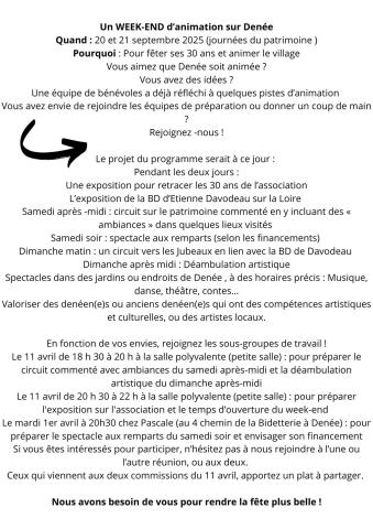 Préparation des 30 ans de l'association culturelle